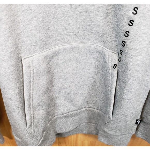 PUMA Men’s Hoodie Gray Pullover Sweatshirt Logo Graphic Size S NWT - Picture 3 of 10